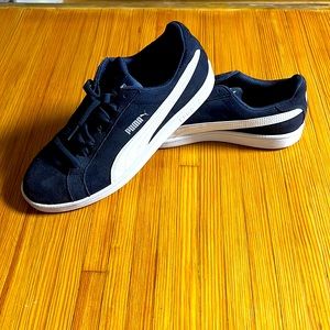 Blue Puma shoes